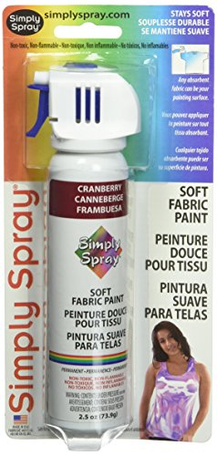 Deval Simply Spray 2-1/2-Ounce Soft Fabric Paint, Cranberry