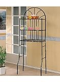 Counter Height Black Bathroom 3-tier Towel Rack