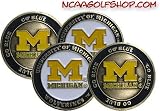 (4) Michigan Wolverines Golf Ball Markers