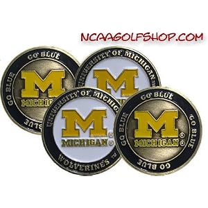 (4) Michigan Wolverines Golf Ball Markers
