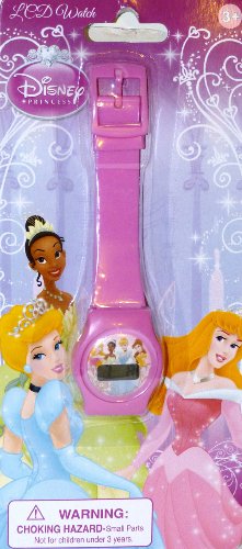 Disney Princess Pink Digital/ LCD Watch Princesses Cinderella, Tiana and Aurora