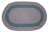 Oval Braided Rug : Williamsburg Blue, Rose & Cream Williamsburg Blue Band Oval Braided Rug : Williamsburg Blue, Rose & Cream Williamsburg Blue Band