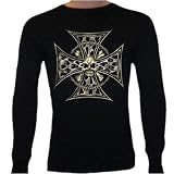 Buy Iron Cross Skull Thermal Shirt by Emo
