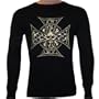 Iron Cross Skull Thermal Shirt, XX-Large, Black