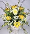 21" Artificial Anemone & Daisy Centerpiece