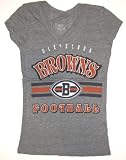 Cleveland Browns NFL Women's Team Apparel Tri-Blend V-Neck Tee Shirt - XLarge