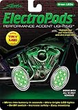 Street FX 1041903 ElectroPods Green/Chrome Motorcycle Oval Pod, (Pack of 2)