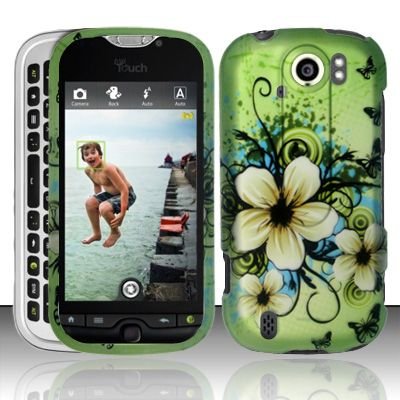 Tmobile on Htc Mytouch 4g Slide Accessory   Green Hawaii Hibiscus Flower