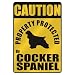 cocker_spaniel14cocker spaniel - CAUTION PROPERTY PROTECTED BY COCKER SPANIEL PARKING SIGN