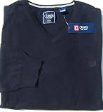 Ralph Lauren Chaps Mens XL V-Neck Cashmere Sweater Top Mens Solid Navy Blue