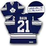 BOBBY BAUN Toronto Maple Leafs SIGNED 4-Cups Jersey