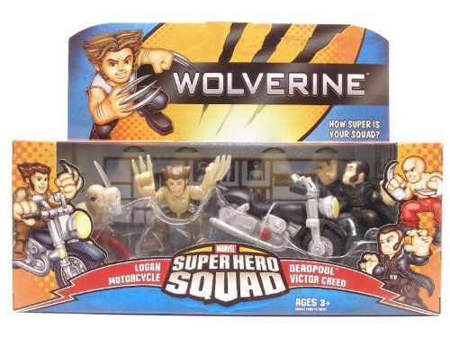  Wolverine Super Hero Squad Logan Motorcycle DeadPool Victor Creed