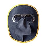 QianHaiT 軽く 柔らかい 使いやすい 解体できメガネ 折りたたみ レザー溶接保護マスク アーク溶接 アルゴン溶接に適用 (ブラック)