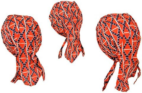 3 Pack Rebel Flag Biker Skull Caps