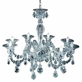 Eurofase 19529-011 Flomare 6-Light Chandelier, Chrome Clear by Eurofase