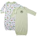 Hudson Baby Infant Gowns 2-Pack - Rainforest Green