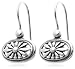 Sterling Silver Filigree Oval Flower Earrings