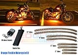 8pc Orange LED Flexible Motorcycle Light Kit