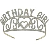 Beistle 60632 Glittered Metal Birthday Girl Tiara