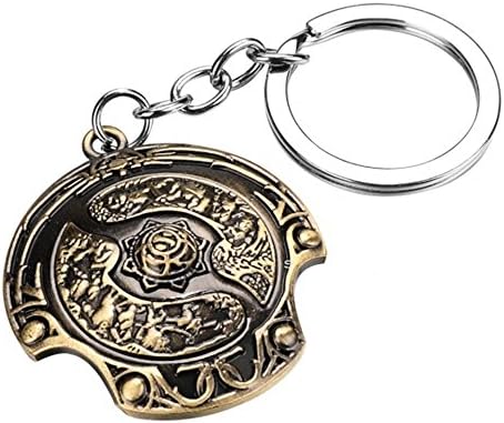 LYBALL Dota 2 Immortal Champions Medal Aegis of Champions Circle Keychain Keyring