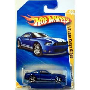 2010 Hot Wheels 009 240 '10 Ford Shelby GT500 Blue 1:64 by Hot Wheels