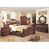 Frontega Sleigh Bedroom Set in Dark Cherry Size: Queen