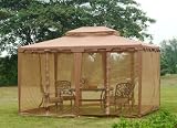 Deluxe 10 X 12 Gazebo w/ Ventilated Roof & Mosquito Net
