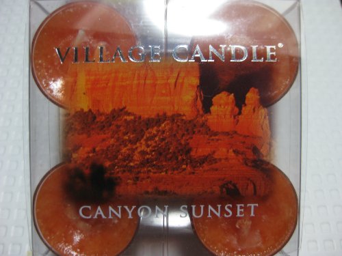 【VILLAGE CANDLE】キャニオン　サンセット　ティーライトサイズ10個入り１セット　MADE IN U.S.A