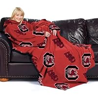 South Carolina Gamecocks Adult Comfy Throw Blanket with Sleeves