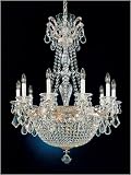 Schonbek 5080-82A Tourmaline / Swarovski Spectra La Scala Empire Renaissance Fifteen Light Up / Down Lighting Chandelier from the La Scala Empire Collection