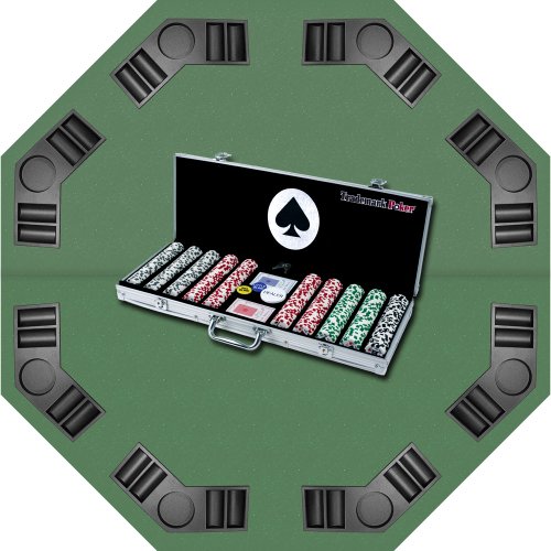 ''Trademark Poker 4 Aces Chips with Aluminum Case and Tabletop Super