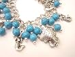 Chic Wrists Turquoise Stones, Koi Fish, Mermaid Tattoo Bracelet with FREE Earrings