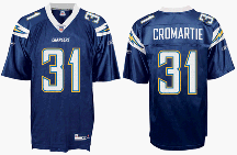 Reebok San Diego Chargers Antonio Cromartie Replica Team Color Jersey