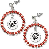 LogoArt Miami Dolphins Crystal Logo Earrings