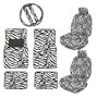 11pc Safari Car Mats Seat Steering Wheel Cover Set