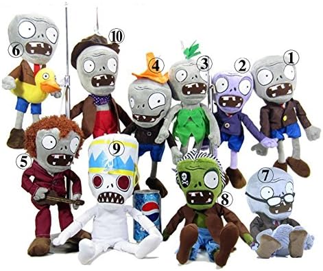 Dizhome Plants vs Zombies 2 Style 10 Sets Plush Toys Doll 23-35cm