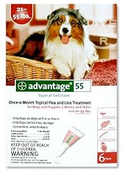 Advantage Topical Flea Treatment for Dogs 21-55 Lbs (6 Applications)