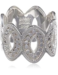 Anna Beck Designs "Gili" Sterling Silver Wire Rimmed Open Leaf Ring