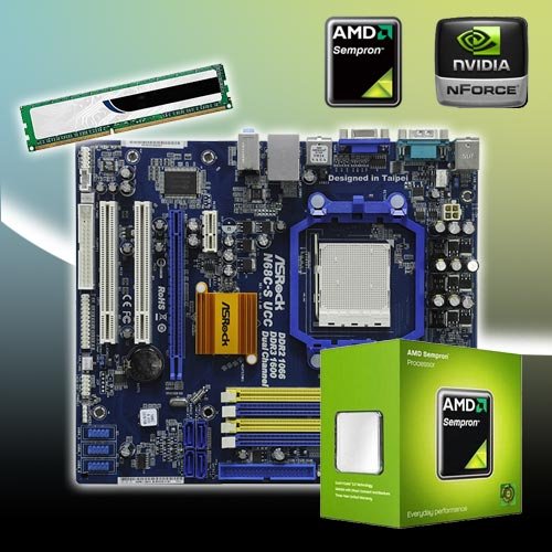 Amd Sempron 145 2.8ghz Cpu - Asrock N68c-s-ucc Motherboard - 2gb Ddr3 1333mhz Bundle Bu092 Picture
