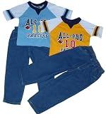 Little Boys' Outfit with Pull-On Jeans and Football T-Shirt