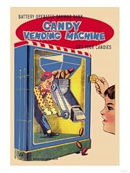 Candy Vending Machine Giclee Poster Print, 18x24