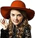 Bienvenu Women's Wide Brim Wool Ribbon Band Floppy Hat