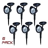 STRONG CAMEL 3 LED Outdoor Solar Powered Lawn Spotlight Landscape Spot Light Garden Lamp---6 PACK