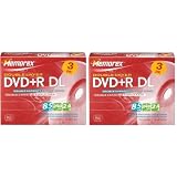 Memorex 8.5GB 8X Double Layer DVD+R W/Slim Jewel Case 2(3) Packs Total of 6 Disks