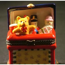 Toy Soldier Chest Teddy Bear Clown Trinket Box phb by Art Gifts