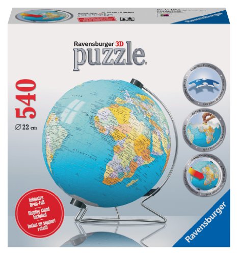 RAVENSBURGER - 11136 - Mappemonde en français avec support rotatif