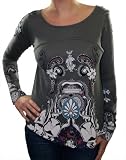 CHRISTIAN AUDIGIER Ed Hardy Moroccan Temple Long Sleeve Womens Shirt