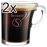2x Douwe Egberts SENSEO Tasse en verre Design, 180ml