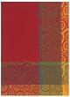 100% Cotton Jacquard Cranberry Twirl Dishtowel 18" X 28" Set / 6