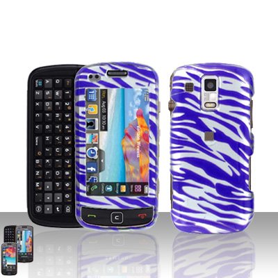 New Purple Silver Zebra Samsung U690 Rogue Snap on Cell Phone Case